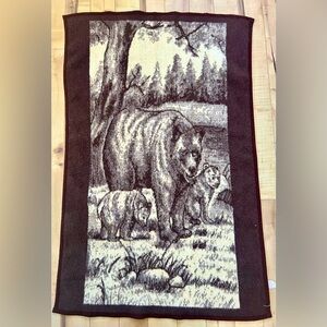 Vintage Biederlack Blanket with Bears